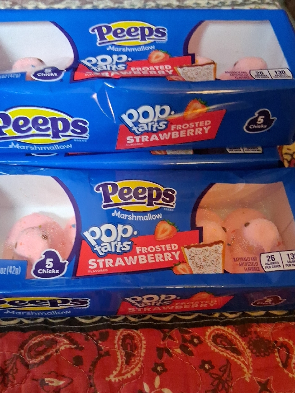 Peeps Marshmallow Pop-Tarts Frosted Strawberry Chicks - Pink